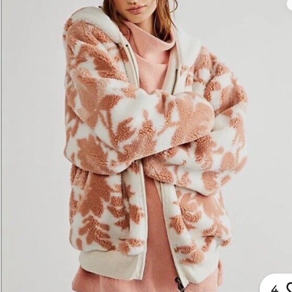 Free People Canyon Moon Teddy Oversized Zip Up